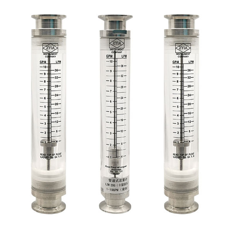 Medero de flujo de tubo acrílico de tri -clamp de la serie LZM -GK